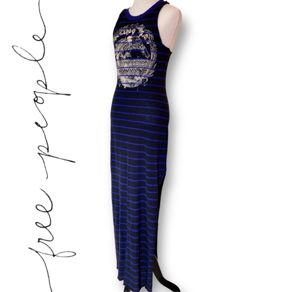 RARE EUC Free People We The Free Stripe Tank Maxi Dress, XS - Picture 2 of 11
